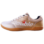 DOUBLEFISH Cushioning Slip Resistant Low top Training Shoes Unisex White Gold