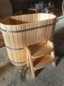 Овальная купель из кедра