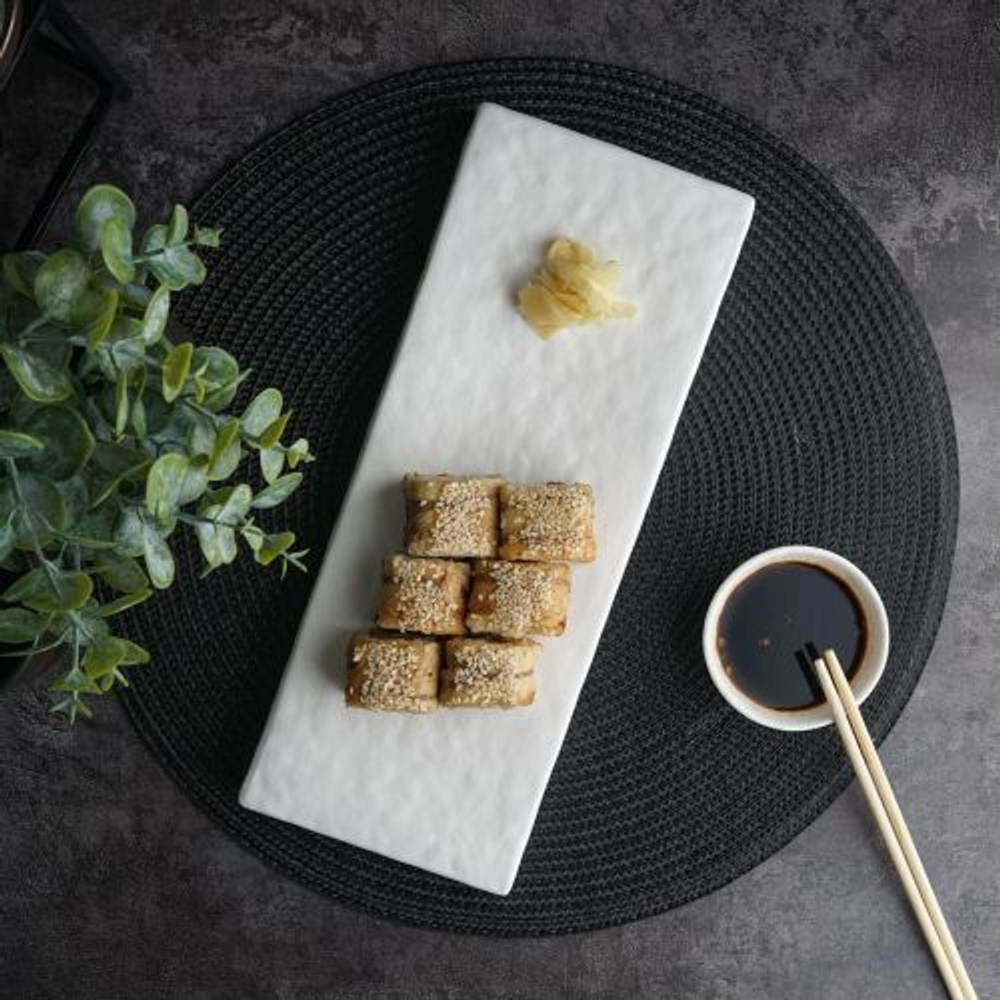 Блюдо для подачи 30*12*3 см,фарфор,белый цвет, матовая поверхность, "Паназия" P.L.-ProffCuisine