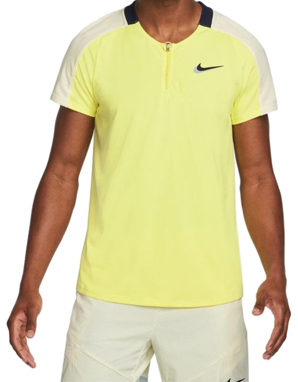 Мужское теннисное поло Nike Court Dri-Fit Slam Tennis Polo M - light citron/coconut milk/obsidian/black