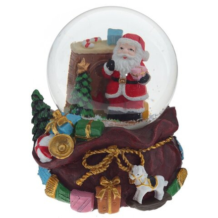 GAEM Фигурка декор в стеклянном шаре "Дед Мороз", D6 см, L8 W8 H9 см