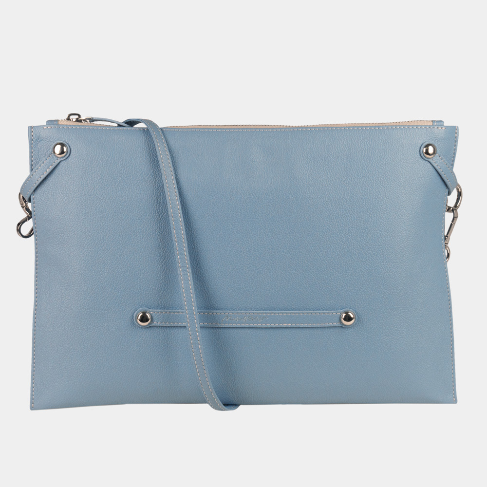 Сумка Tereze из кожи теленка, голубого цвета