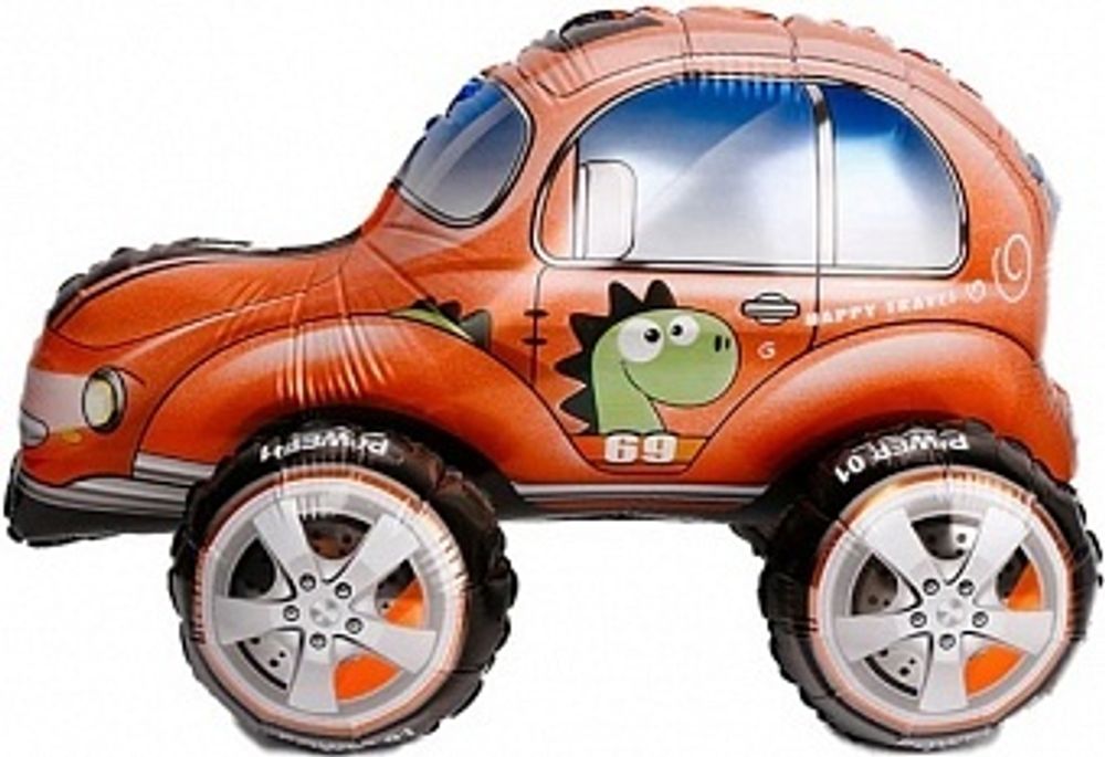 Шар 3D Фигура Маленький автомобиль Красный (23&#39;&#39;/58 см)