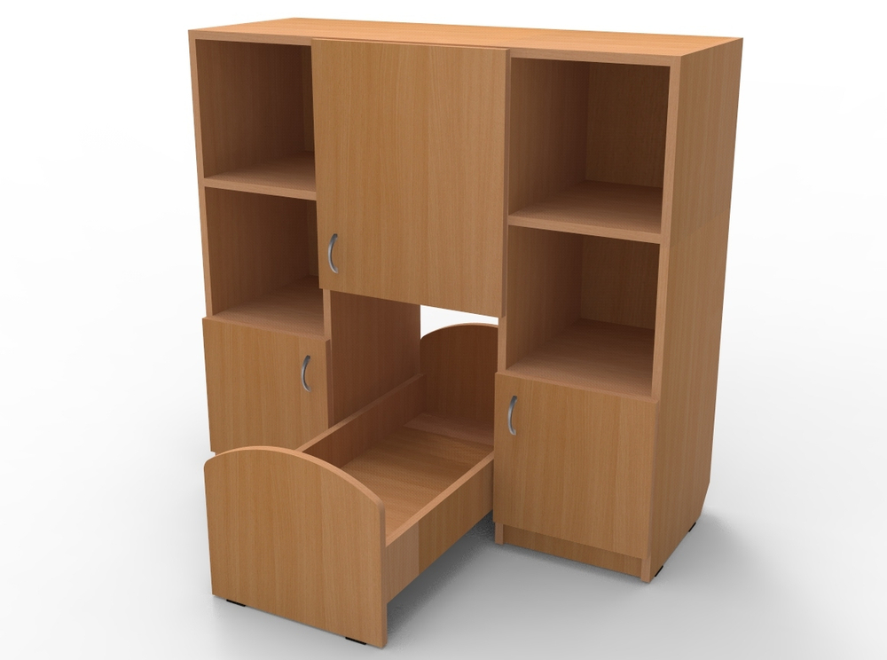 Стеллаж с кроваткой "Жилая комната"