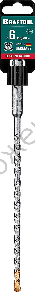 KRAFTOOL CERATIZIT CARBIDE 6 х 210 мм, SDS-plus бур (29320-210-06)