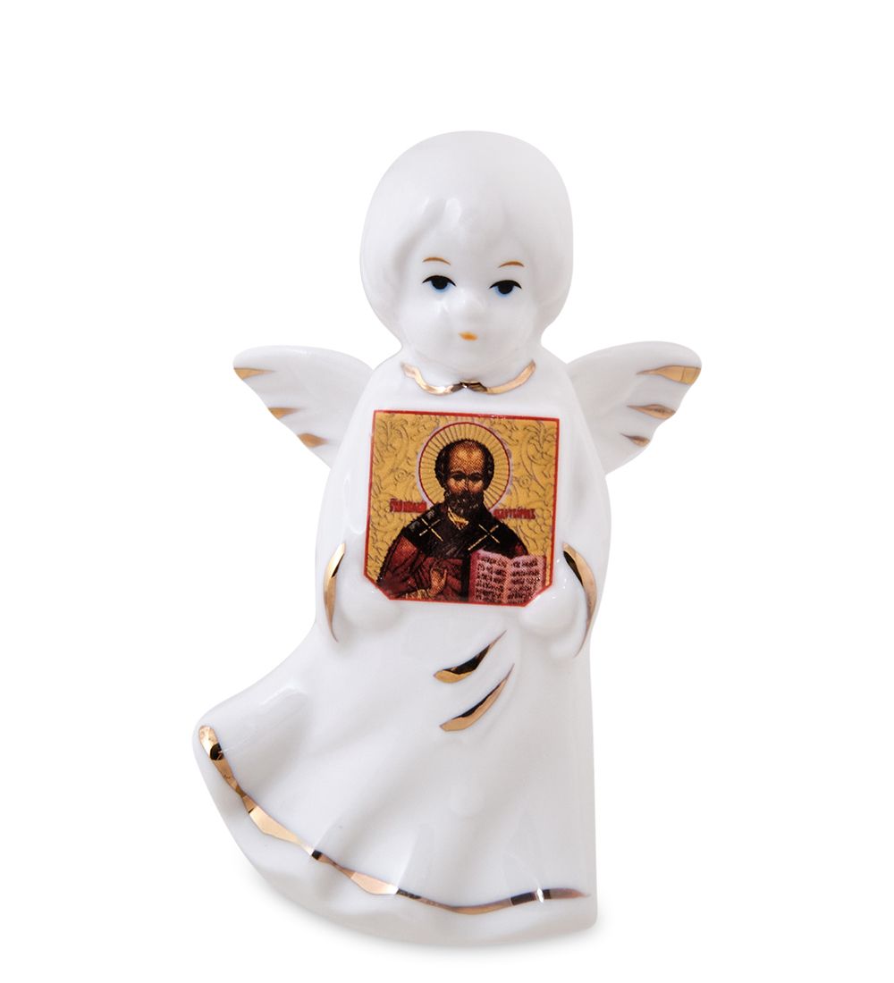 VS-455/3 Фигурка «Ангелочек с иконой «Николай Чудотворец»