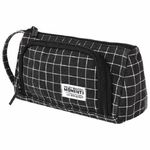 Пенал мягкий трапеция 220*100*80 Brauberg Checkered black, с ручкой, полиэстер