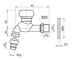 Сливной кран (насадка-"рассекатель") Bronze de Luxe 21982/1