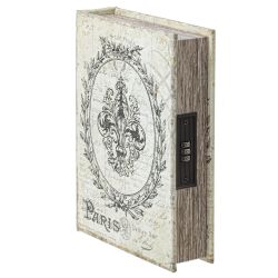 GAEM Шкатулка-книга с кодовым замком, L19 W5,5 H25 см