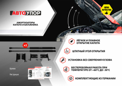 Газовые упоры капота АвтоУпор для Great Wall Hover H3 I рестайлинг 2014-2016, 2 шт., UGWHH3011