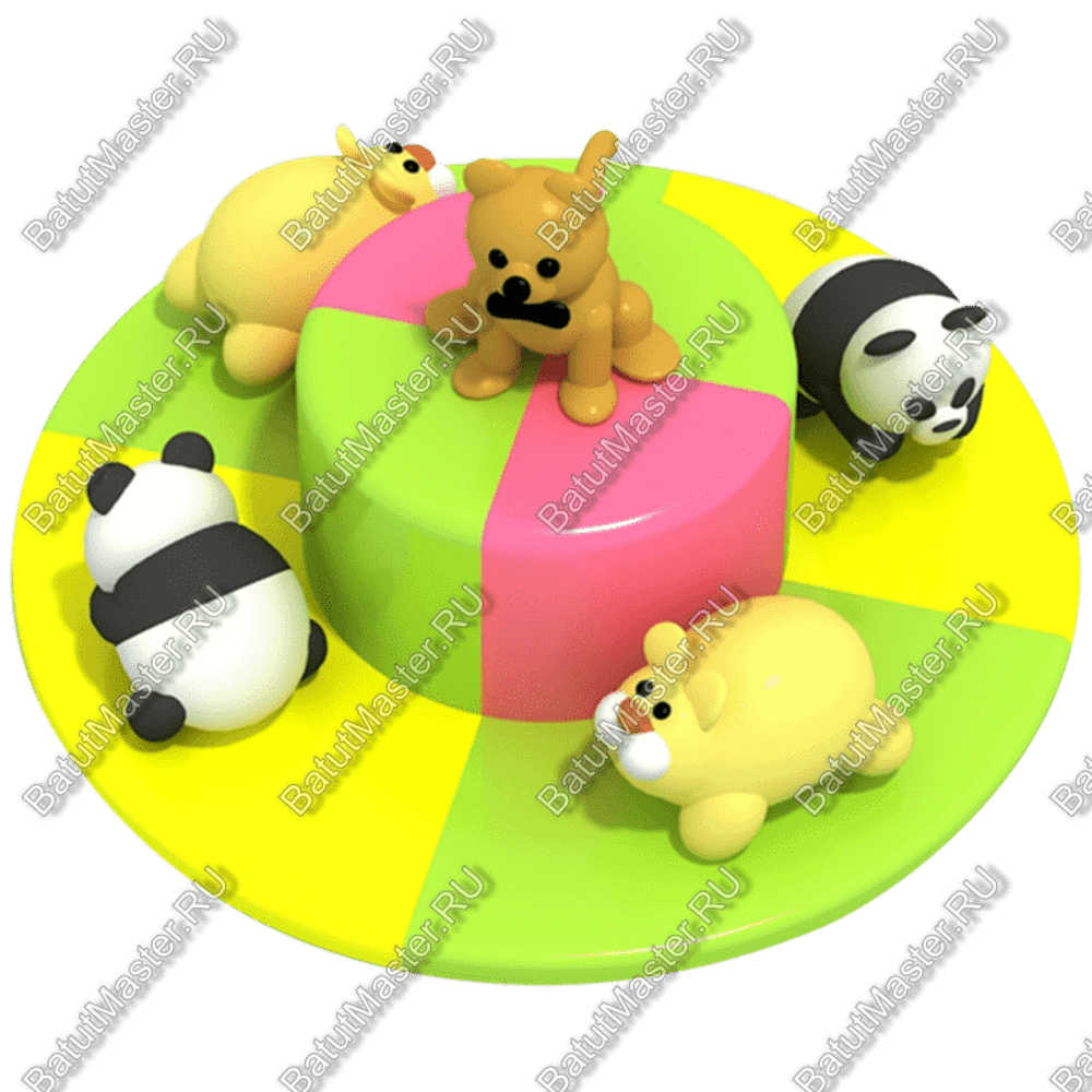 Электрическая карусель детская 4KIDS "ЖИВОТНЫЕ"