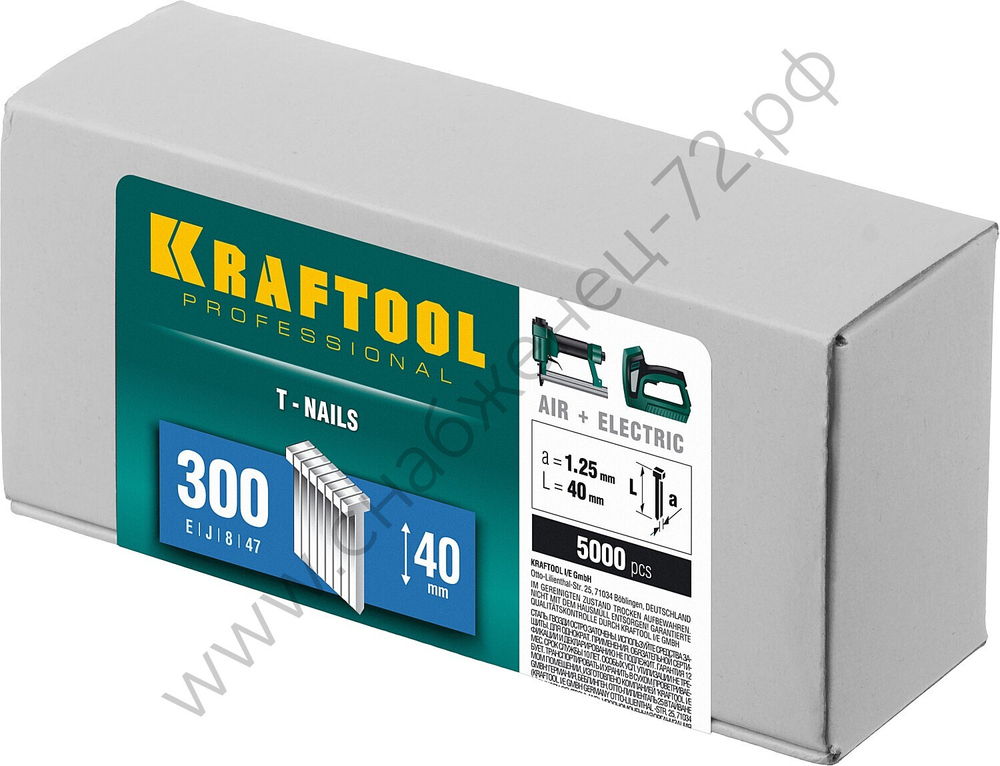 KRAFTOOL тип 18GA (47 / 300 / F) 40 мм, 5000 шт, гвозди для нейлера (31785-40)