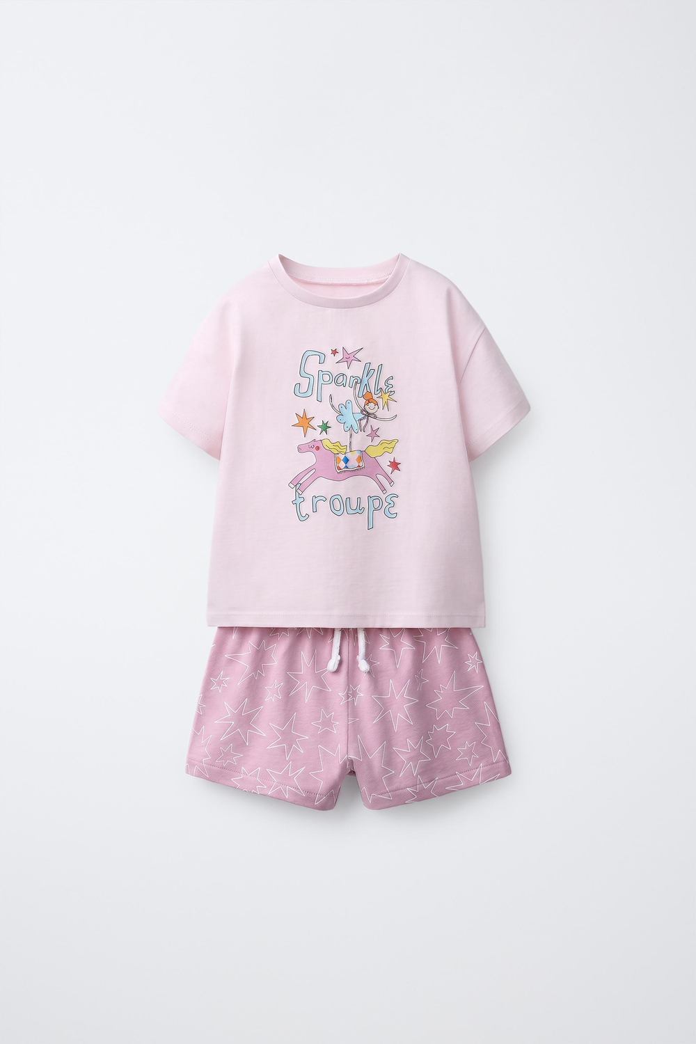 ZARA ПИЖАМА С ПРИНТОМ «БАЛЕРИНА ЦИРКА», РОЗОВЫЙ