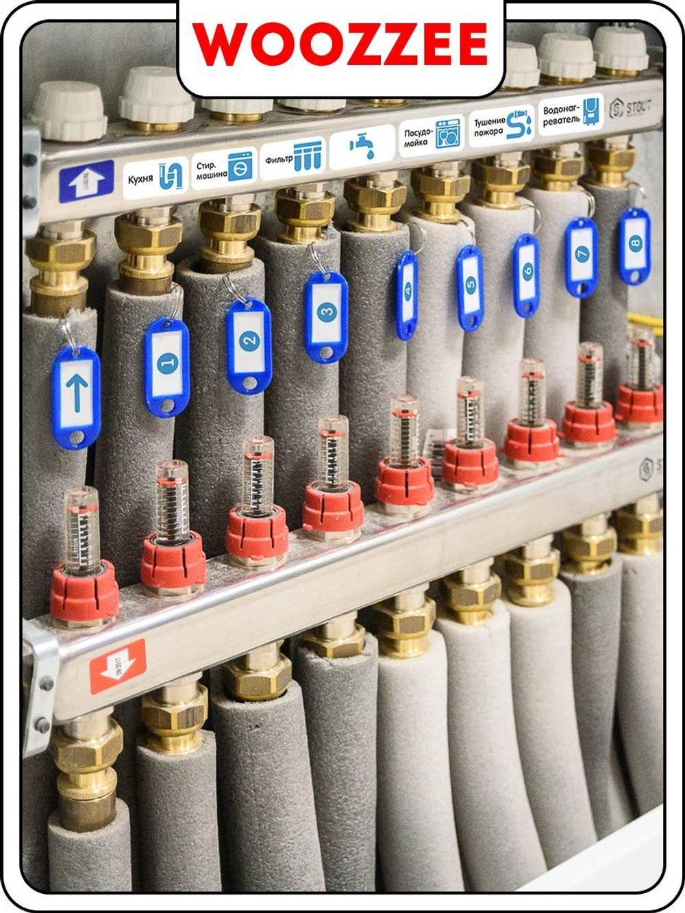 Наклейки-стикеры "Для коллектора водоснабжения"