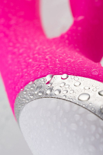 Розовый силиконовый вибратор 19см с клиторальным стимулятором ToyFa Lia L'roina 561007