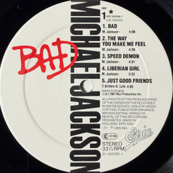 Виниловая пластинка Michael Jackson - Bad LP