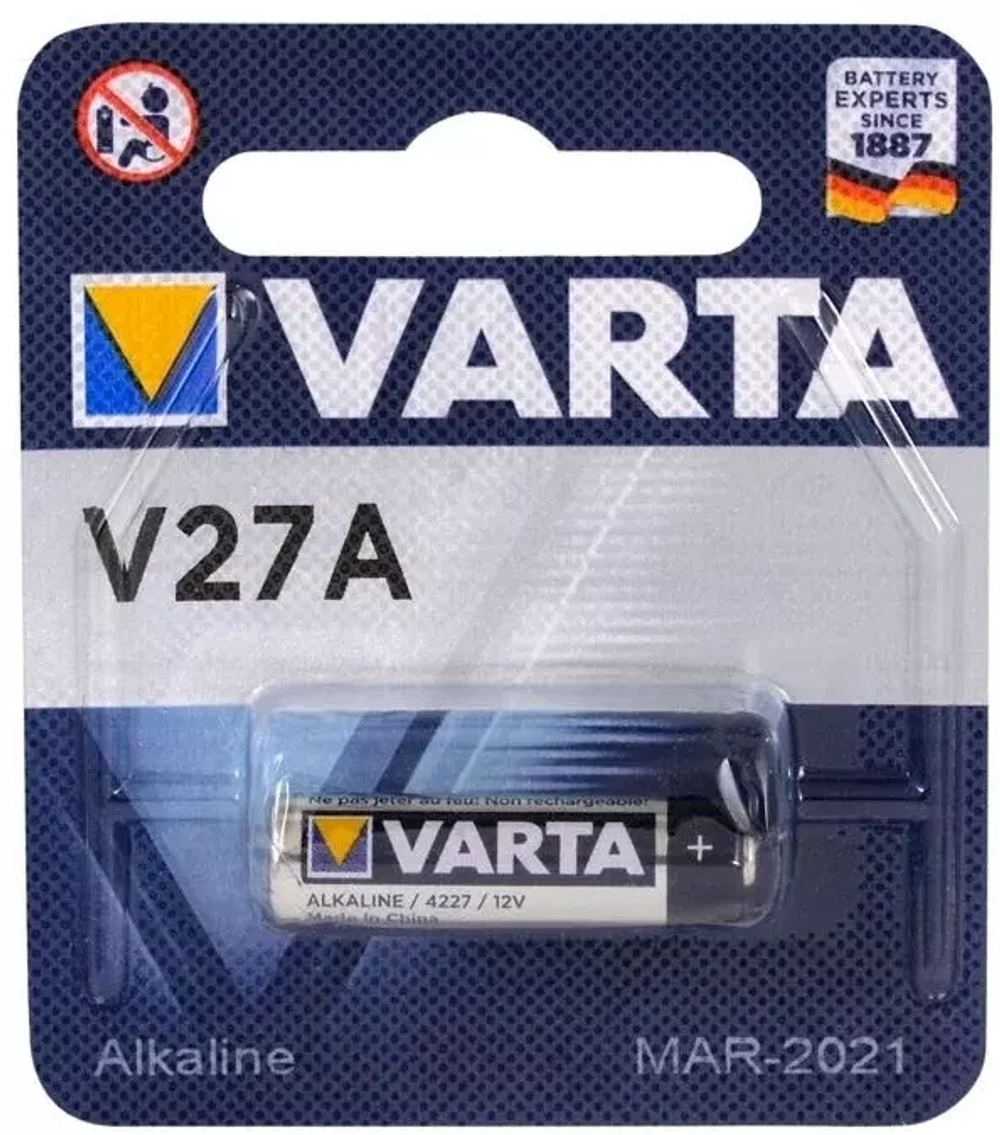 Батарейка сигнализации 27A 12В Varta