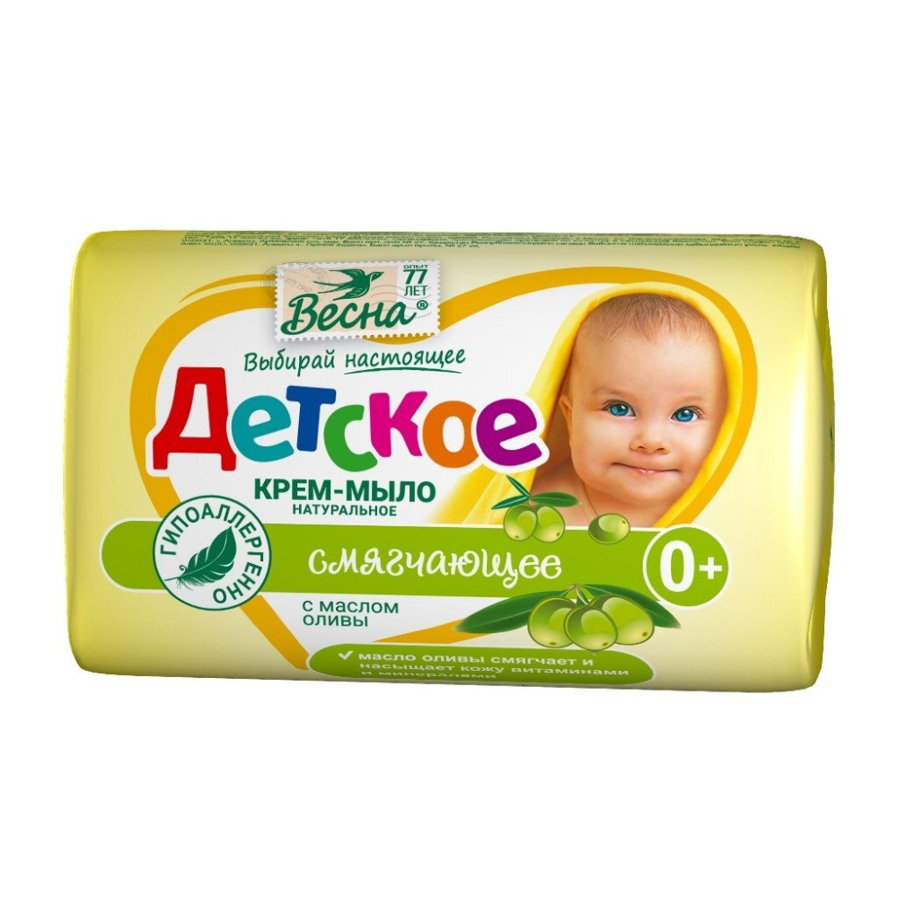Крем-мыло Весна Детское с маслом оливы 0+ 90 гр