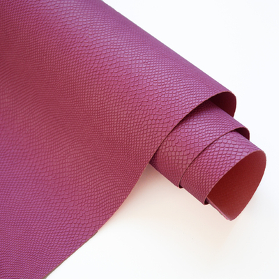 Кожзам переплетный с тиснением "Питон", фуксия