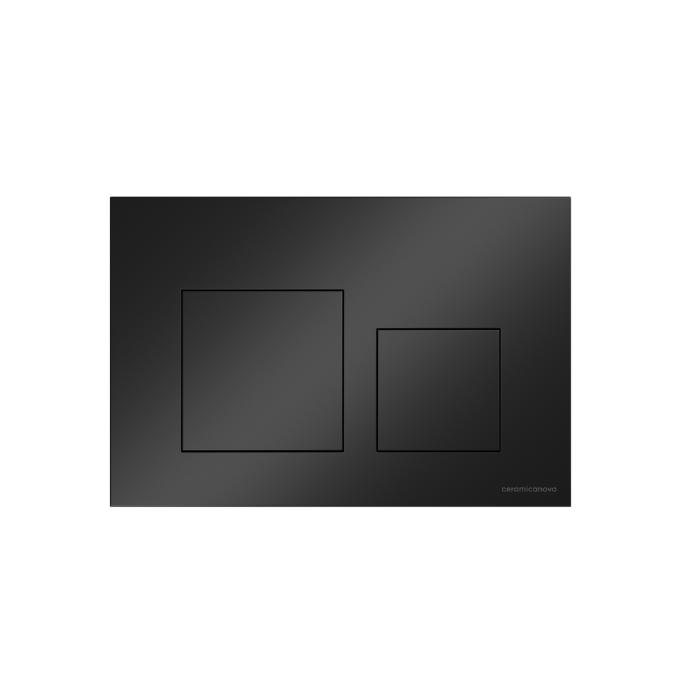 Система инсталляции для унитазов CERAMICANOVA Balance с кнопкой смыва Square, цвет черный матовый, с креплениями, арт. CN121002MB