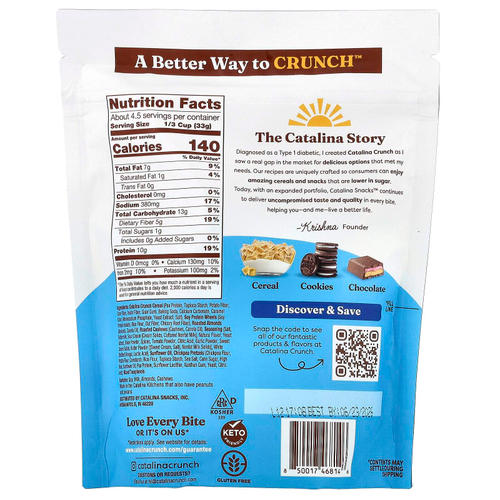 Catalina Crunch, протеиновая смесь для снеков, со вкусом сливочного ранчо, 148 г (5,25 унции)