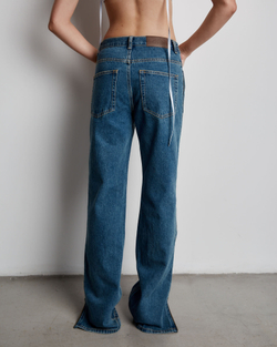 Джинсы на молнии синий