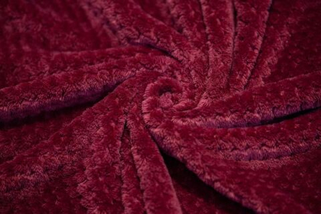 Плед 220х240 Sofi De MarkO Эшли бордовый