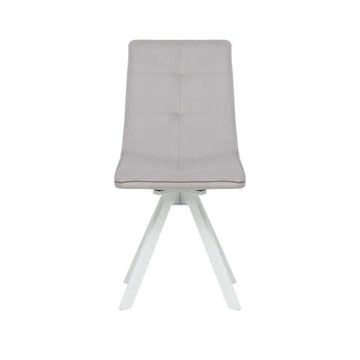 Стул Leset Умбра 360 (поворотный механизм) Опора Белая, велюр Дым (28)