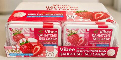 Драже Vibee Тик-Так (Клубника) 12гр 12*20