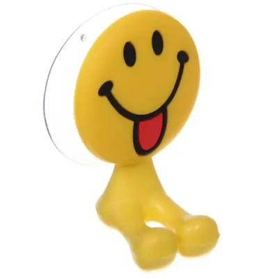 Держатель для зубной щетки на присоске «Смайлик» 4,5*3,5*7см