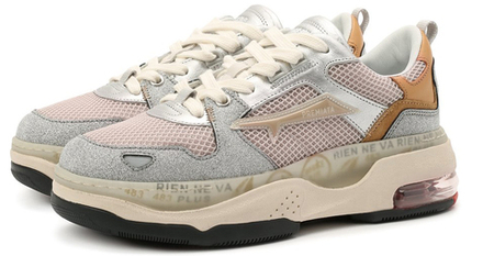 Premiata Drake 089 Серые с розовым