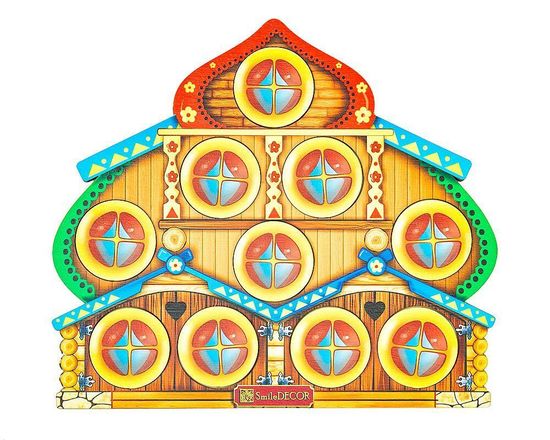 Игра тактильная по системе Монтессори "Теремок"