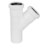 Тройник канализационный малошумный 50х50 мм 45° RTP Elite