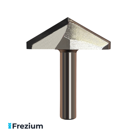 Галтельная V-образная фреза алмазная по дереву 60x12x22.3 120 градусов PCD