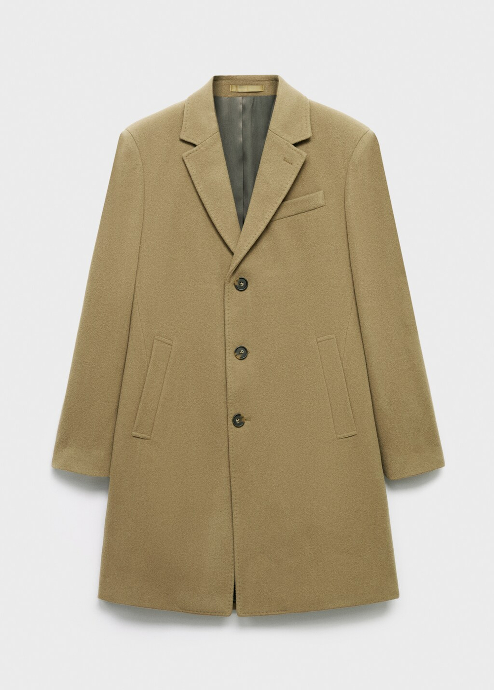 Длинное пальто с шерстью