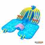 Надувной аквапарк с бассейнами и горками «Весёлый Слоник», 30×20×8 м