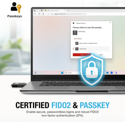 Thetis Pro-A — Ключ безопасности FIDO2 с USB-A, NFC и поддержкой TOTP/HOTP Универсальная двухфакторная аутентификация для Windows, macOS, Linux и мобильных устройств