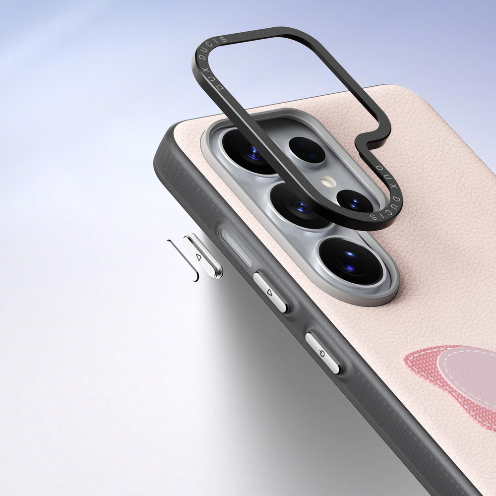 Чехол розового цвета для Samsung Galaxy S26 Ultra, серия Luvy Series Case (со съемным ремешком) от Dux Ducis