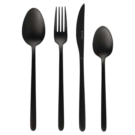 Набор столовых приборов pure, черные матовые, 16 пред.