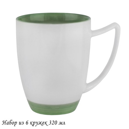 Lenardi 133-239 Набор из 6 кружек 320 мл МАДЕЙРА в под.уп.(х8)Фарфор
