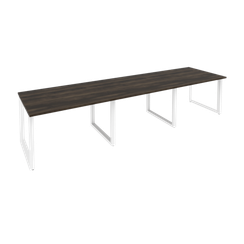 Onix Стол переговорный O.MO-PRG-3.2 Дуб Мали/Металл Белый 3540*980*750