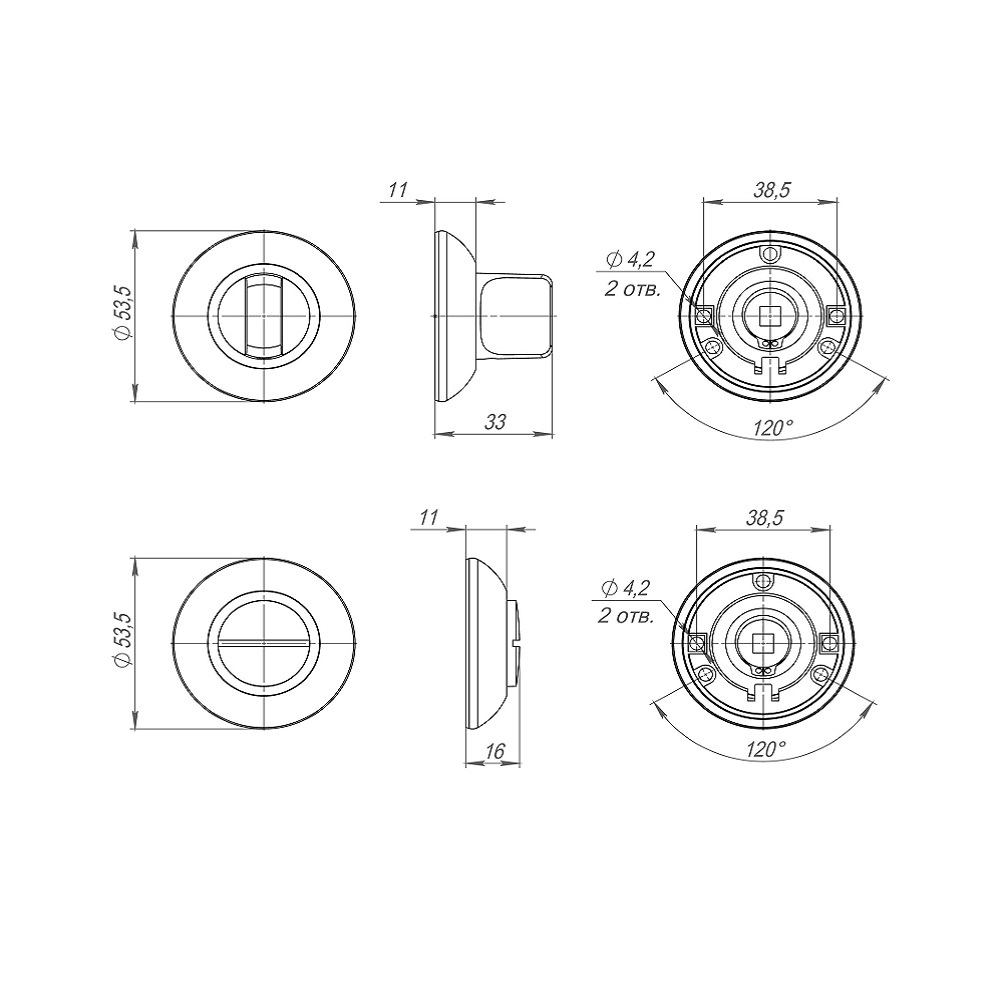 Ручка поворотная BK6.R.ZR54 (BK6 ZR) BL-24 черный