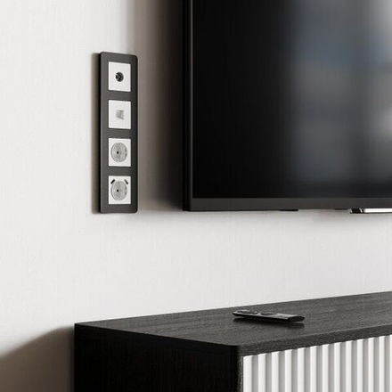 ТВ-розетка оконечная (белый матовый)