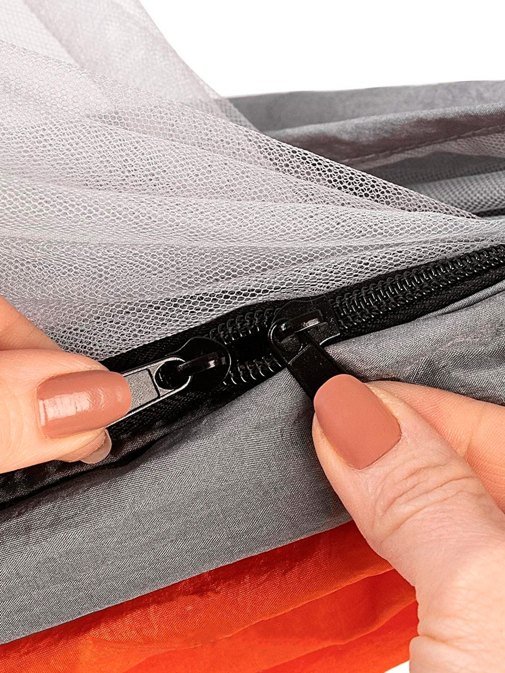 Гамак Nisus без планок 140х260см с москитной сеткой нейлон 210T (N-MH-GG)