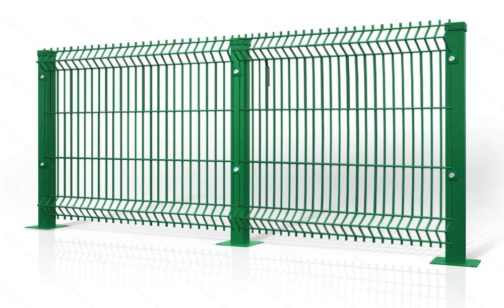 Панель 3D ограждения из стальных прутьев с 2 ребрами жесткости (с цинковым покрытием )