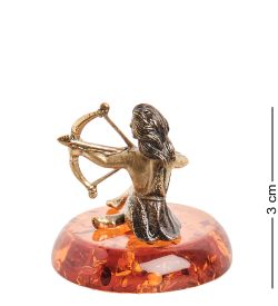 Народные промыслы AM- 993 Фигурка «Знак зодиака - Стрелец» (латунь, янтарь)