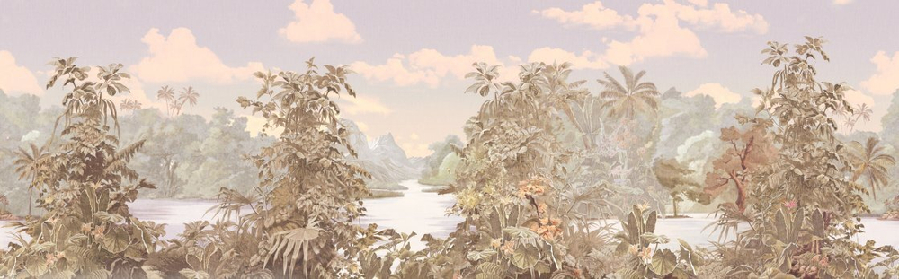 Дизайнерские обои-панно. Коллекция: Jungle. Арт.: СК-003-03. Размер: 260 х 830 см.