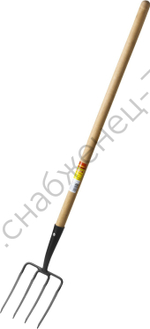 GRINDA 180 х 220 х 1300 мм, четырёхрогие, кованные зубья, антикор. покрытие, деревянный черенок высш. сорт, вилы кованые (39721)