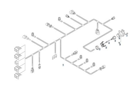 Проводка ЕБС на раме МАН ТГС 81254556597 б.у.
