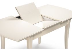 Деревянный стол Цизеан 100(132)х79х75 слоновая кость